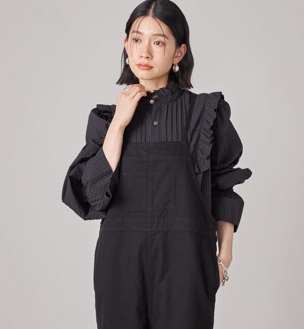 SHIPS for women「SHIPS NINE CASE:〈手洗い可能〉タック フリル ブラウス」|シャツ・ブラウス|