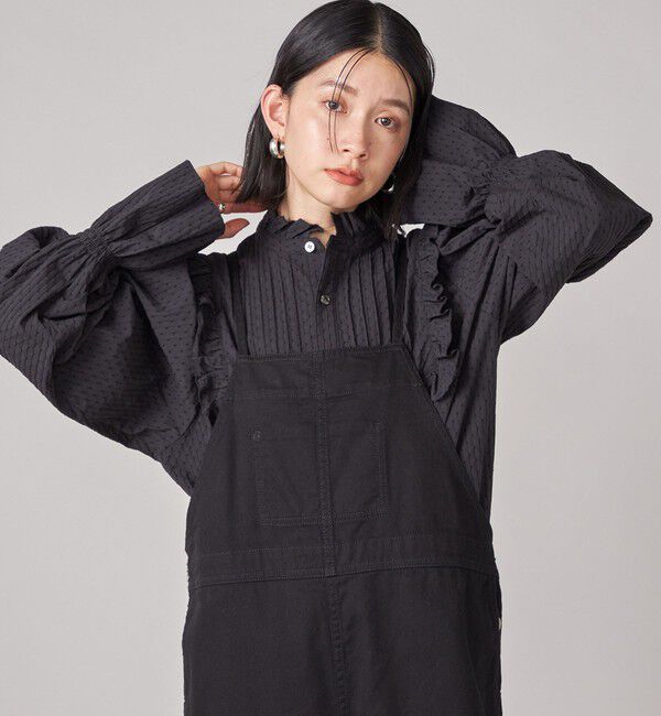 SHIPS for women「SHIPS NINE CASE:〈手洗い可能〉タック フリル ブラウス」|シャツ・ブラウス|