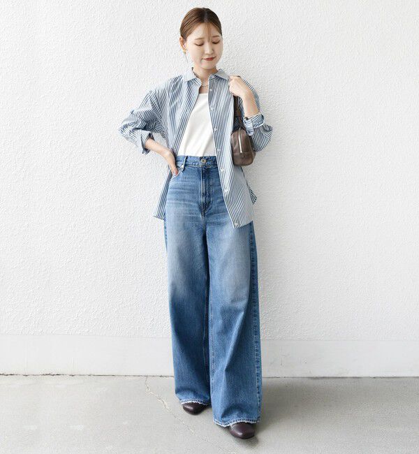 SHIPS for women「【WEB限定】〈手洗い可能〉ストライプ 2WAY リボン シャツ」|シャツ・ブラウス|