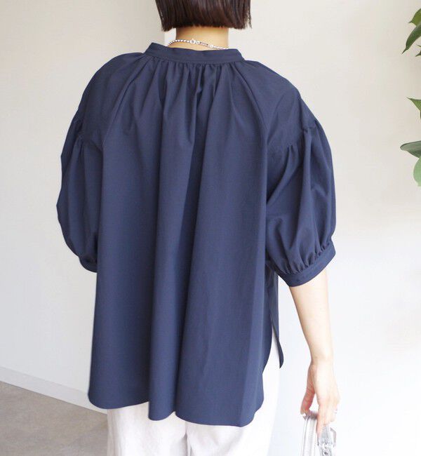 SHIPS for women「〈手洗い可能〉RENU ソフト タイプライター スキッパー 5分袖 ブラウス」|シャツ・ブラウス|