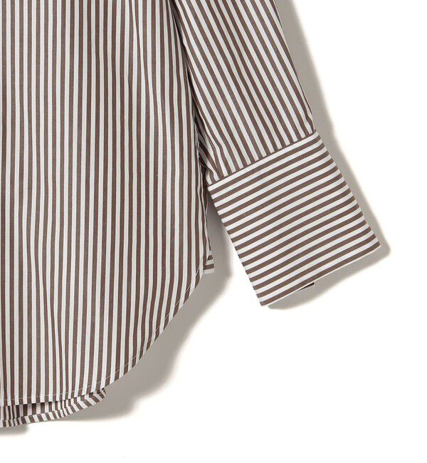 SHIPS for women「〈手洗い可能〉ストライプ フロント ヨーク スタンドカラー シャツ」|シャツ・ブラウス|