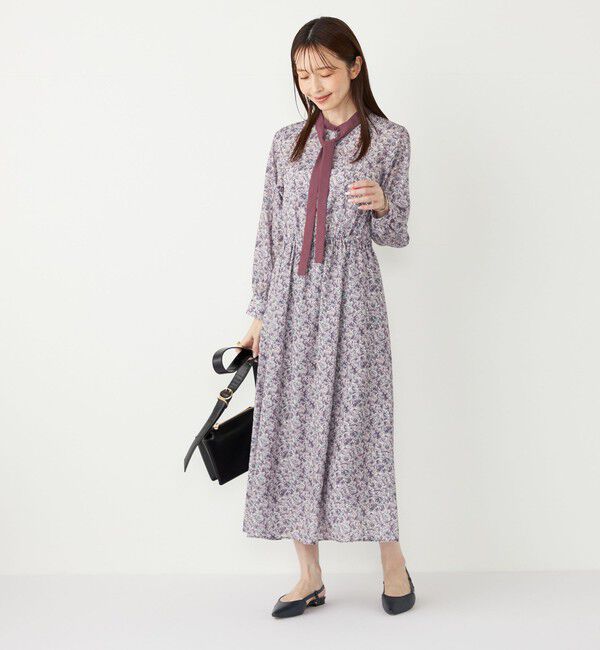 SHIPS Colors 「SHIPS Colors:〈手洗い可能〉MULHOUSE ボウタイ ワンピース◇」|ワンピース|