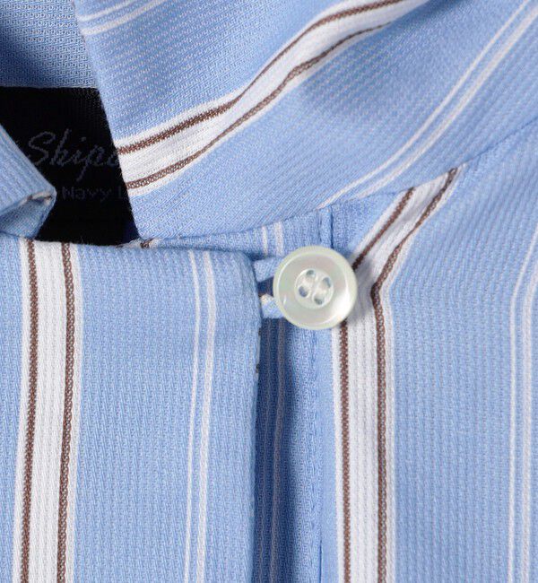 SHIPS for women「SHIPS Primary Navy Label:〈手洗い可能〉SOMELOS ストライプ シャツ」|シャツ・ブラウス|