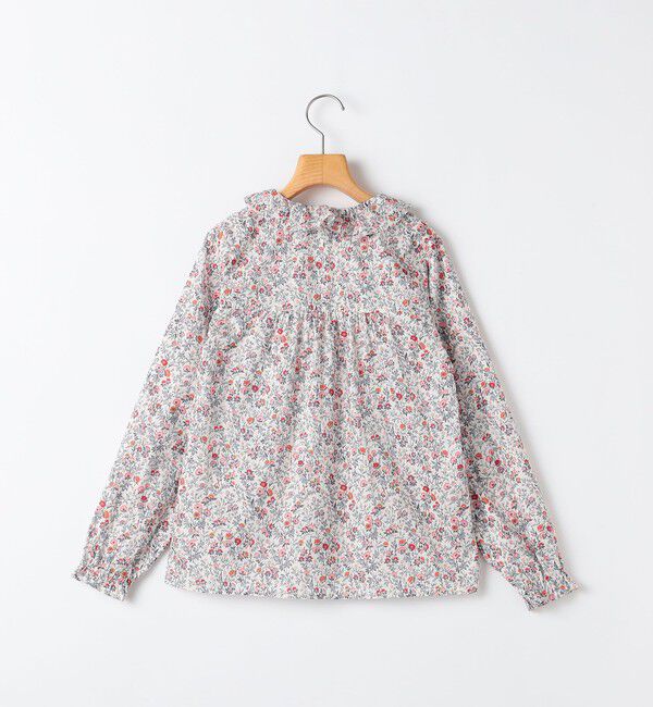 SHIPS KIDS「SHIPS KIDS:140～150cm / リバティ フリルカラー ブラウス」|シャツ・ブラウス|