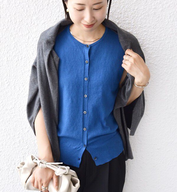 SHIPS for women「【WEB限定】〈手洗い可能〉レイヤード 2WAY 配色 カーディガン」|カーディガン|