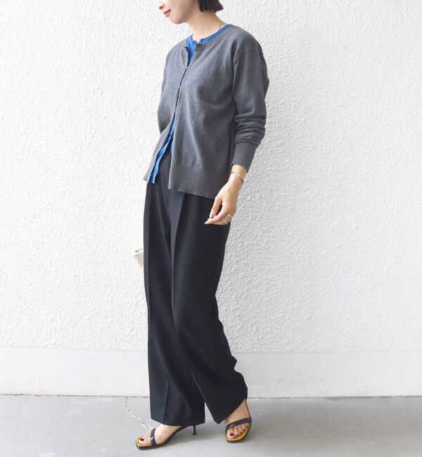 SHIPS for women「【WEB限定】〈手洗い可能〉レイヤード 2WAY 配色 カーディガン」|カーディガン|