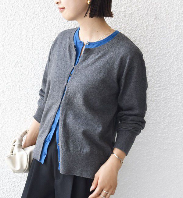 SHIPS for women「【WEB限定】〈手洗い可能〉レイヤード 2WAY 配色 カーディガン」|カーディガン|