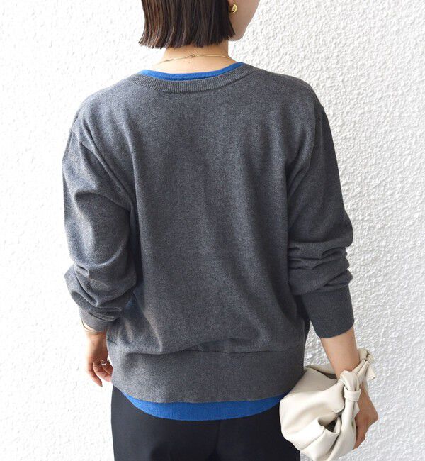 SHIPS for women「【WEB限定】〈手洗い可能〉レイヤード 2WAY 配色 カーディガン」|カーディガン|