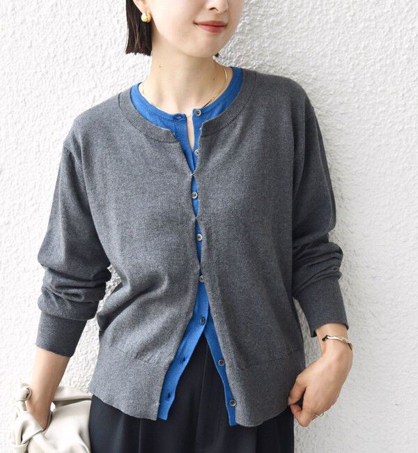 SHIPS for women「【WEB限定】〈手洗い可能〉レイヤード 2WAY 配色 カーディガン」|カーディガン|