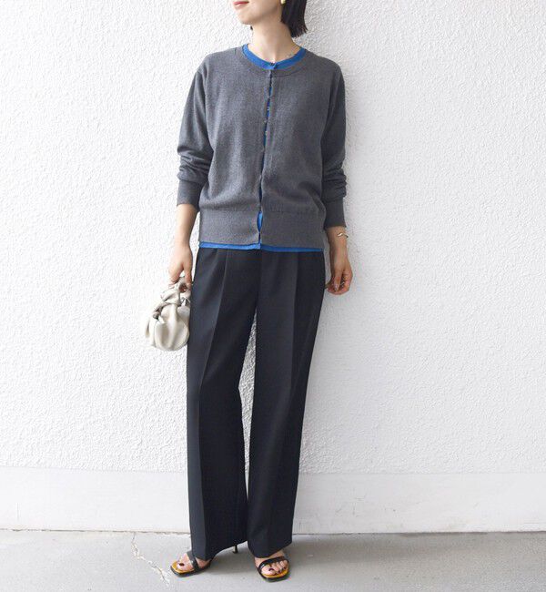 SHIPS for women「【WEB限定】〈手洗い可能〉レイヤード 2WAY 配色 カーディガン」|カーディガン|