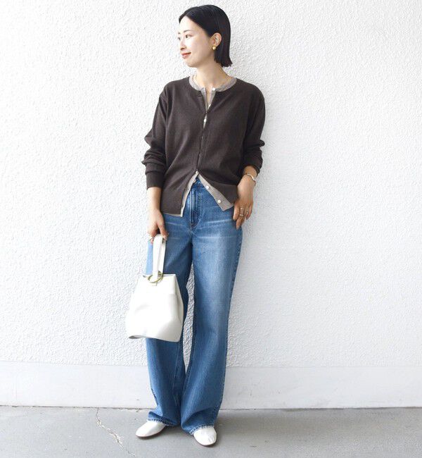 SHIPS for women「【WEB限定】〈手洗い可能〉レイヤード 2WAY 配色 カーディガン」|カーディガン|