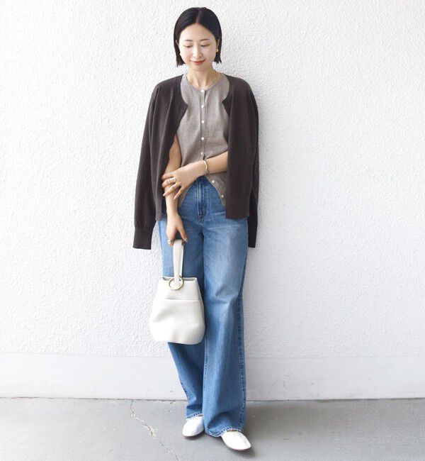 SHIPS for women「【WEB限定】〈手洗い可能〉レイヤード 2WAY 配色 カーディガン」|カーディガン|