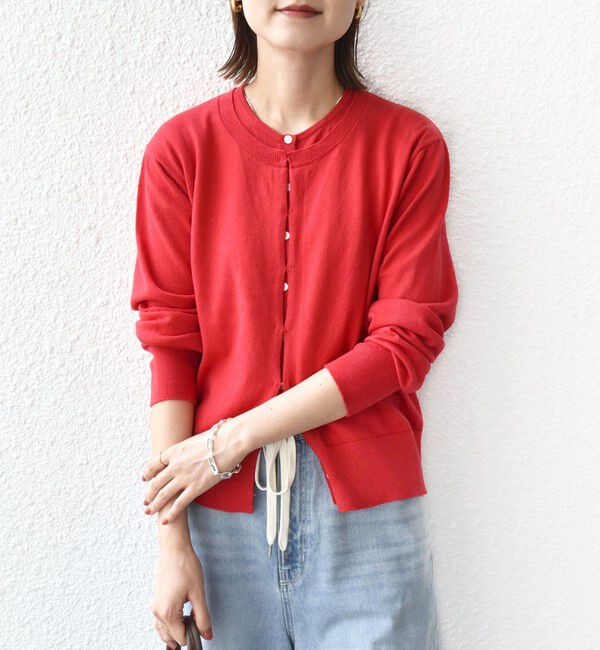 SHIPS for women「【WEB限定】〈手洗い可能〉レイヤード 2WAY 配色 カーディガン」|カーディガン|