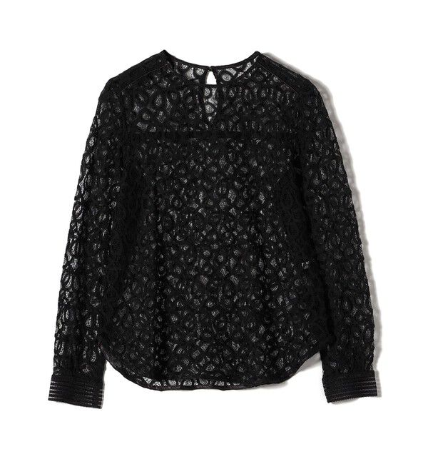 SHIPS for women「トゥワール コード レース ブラウス（ブラック）」|シャツ・ブラウス|
