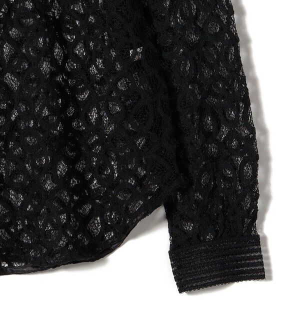 SHIPS for women「トゥワール コード レース ブラウス（ブラック）」|シャツ・ブラウス|