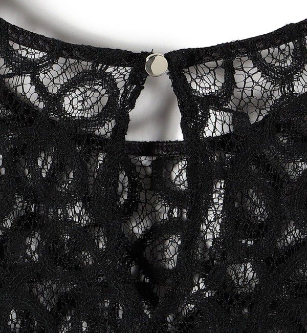 SHIPS for women「トゥワール コード レース ブラウス（ブラック）」|シャツ・ブラウス|