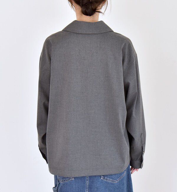 quaranciel「quaranciel:〈洗濯機可能〉ポケット ドロスト スキッパー プルオーバー シャツ」|シャツ・ブラウス|