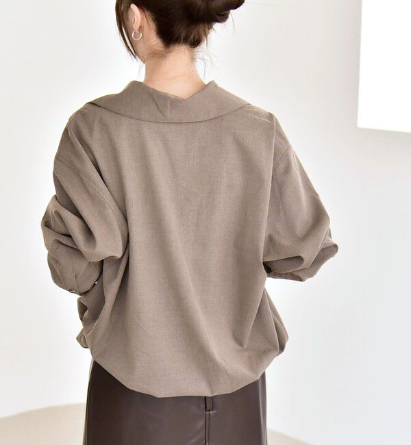 quaranciel「quaranciel:〈洗濯機可能〉ポケット ドロスト スキッパー プルオーバー シャツ」|シャツ・ブラウス|