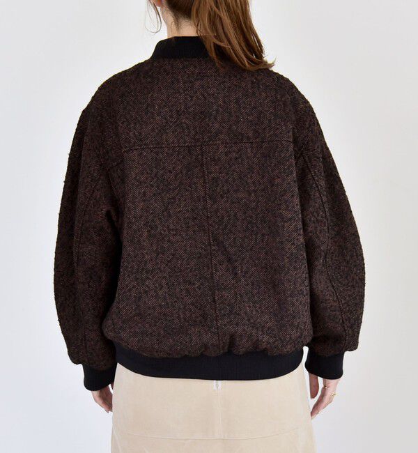 quaranciel「quaranciel: ツイード ダブル ジップ ブルゾン」|ブルゾン・スタジャン|