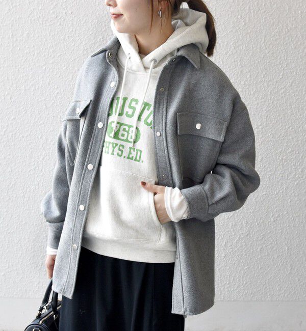 SHIPS any「SHIPS any: メルトン オーバー シャツ ジャケット」|テーラードジャケット|