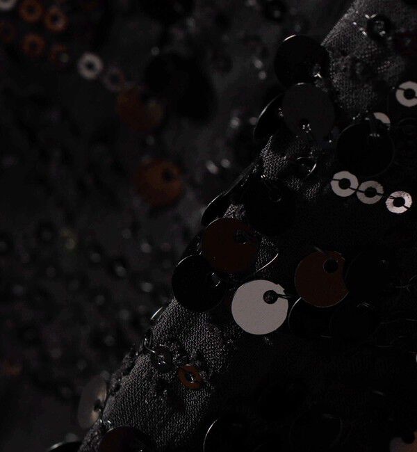 SHIPS any「SHIPS any: スパンコール ジャカード バイカラー クルーネック シャツ カーディガン」|シャツ・ブラウス|