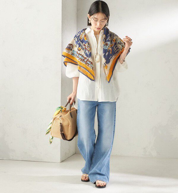 SHIPS for women「《予約》〈手洗い可能〉IMPERIAL LINEN 混 オーバー サイズ シャツ」|シャツ・ブラウス|