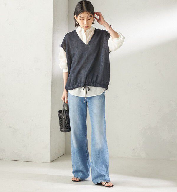 SHIPS for women「《予約》〈手洗い可能〉IMPERIAL LINEN 混 オーバー サイズ シャツ」|シャツ・ブラウス|