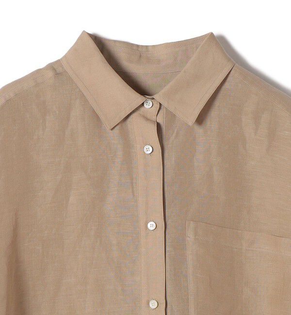 SHIPS for women「《予約》〈手洗い可能〉IMPERIAL LINEN 混 オーバー サイズ シャツ」|シャツ・ブラウス|