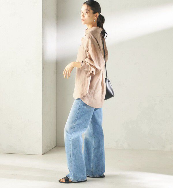 SHIPS for women「《予約》〈手洗い可能〉IMPERIAL LINEN 混 オーバー サイズ シャツ」|シャツ・ブラウス|