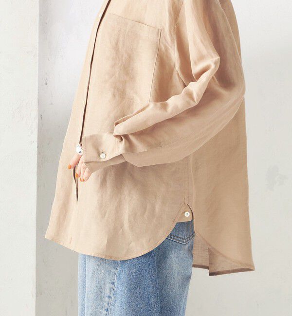 SHIPS for women「《予約》〈手洗い可能〉IMPERIAL LINEN 混 オーバー サイズ シャツ」|シャツ・ブラウス|