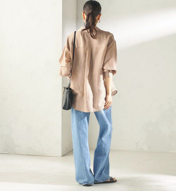 SHIPS for women「《予約》〈手洗い可能〉IMPERIAL LINEN 混 オーバー サイズ シャツ」|シャツ・ブラウス|