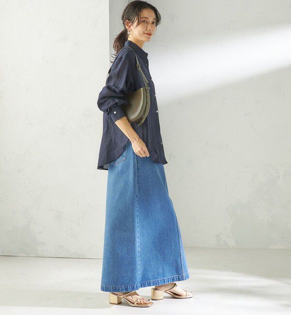 SHIPS for women「《予約》〈手洗い可能〉IMPERIAL LINEN 混 オーバー サイズ シャツ」|シャツ・ブラウス|