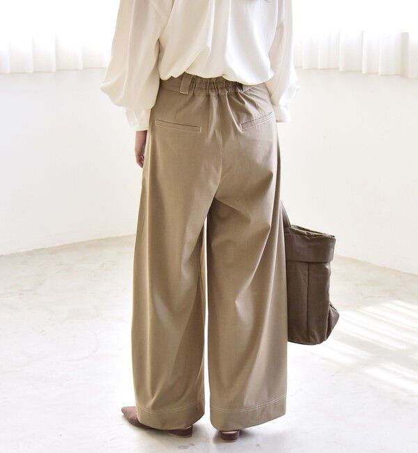 quaranciel「quaranciel:〈洗濯機可能〉ハイウエスト ワイド 2タック パンツ」|その他|