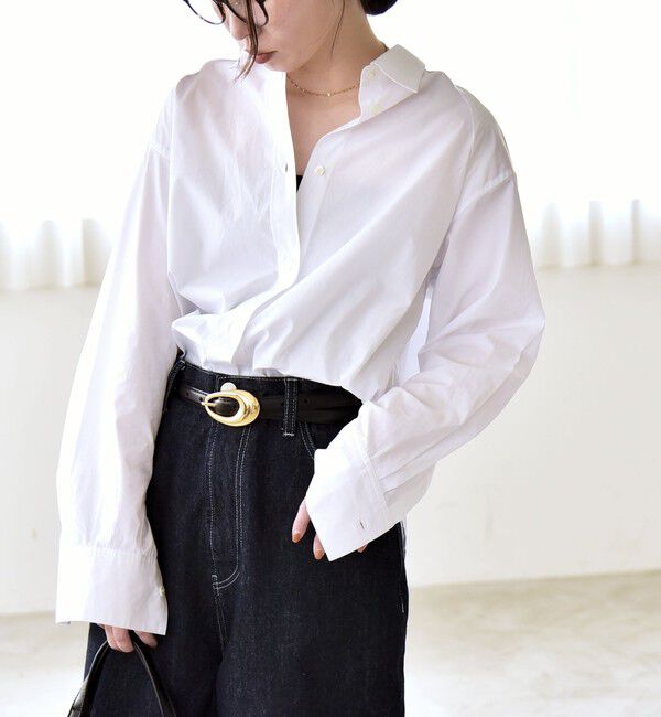 quaranciel「quaranciel:〈洗濯機可能〉レギュラーカラー ヨーク ルーズ シャツ」|シャツ・ブラウス|