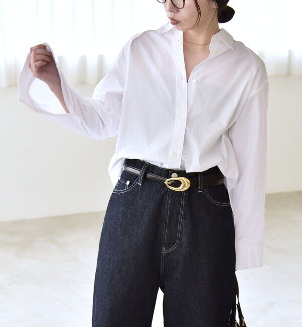 quaranciel「quaranciel:〈洗濯機可能〉レギュラーカラー ヨーク ルーズ シャツ」|シャツ・ブラウス|