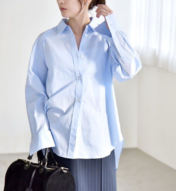 quaranciel「quaranciel:〈洗濯機可能〉レギュラーカラー ヨーク ルーズ シャツ」|シャツ・ブラウス|