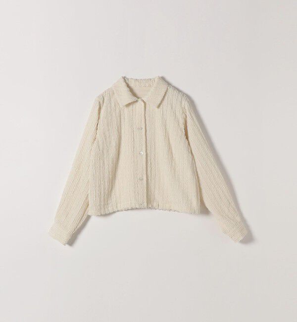 SHIPS any「SHIPS any:〈洗濯機可能〉ウェーブ ジャカード ドロスト シャツ」|シャツ・ブラウス|