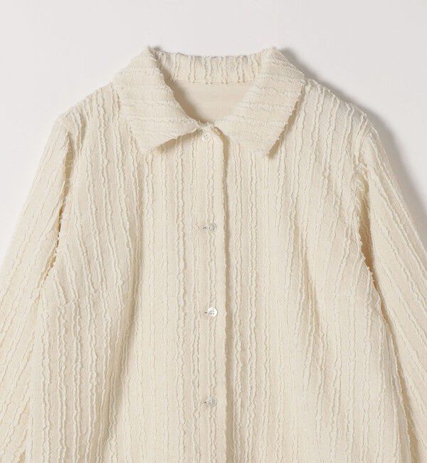 SHIPS any「SHIPS any:〈洗濯機可能〉ウェーブ ジャカード ドロスト シャツ」|シャツ・ブラウス|