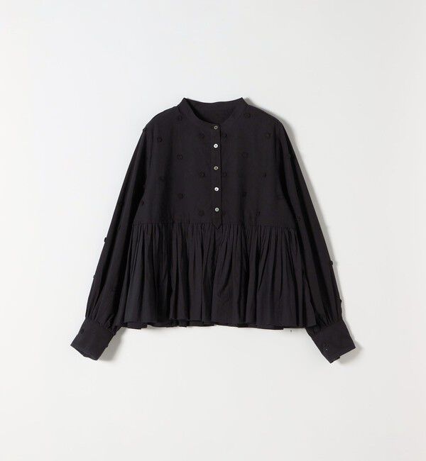 SHIPS any「【WEB限定】SHIPS any:〈洗濯機可能〉フラワー モチーフ ペプラム ギャザー シャツ ブラウス」|シャツ・ブラウス|