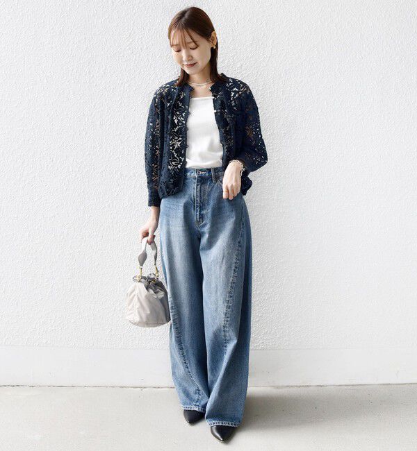 SHIPS for women「《予約》〈手洗い可能〉裾 ドロスト レース ブラウス」|シャツ・ブラウス|