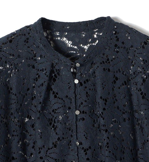 SHIPS for women「《予約》〈手洗い可能〉裾 ドロスト レース ブラウス」|シャツ・ブラウス|