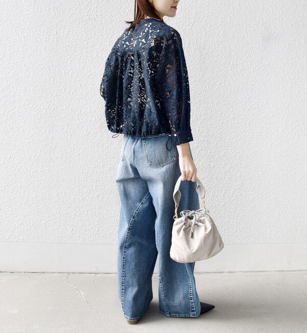 SHIPS for women「《予約》〈手洗い可能〉裾 ドロスト レース ブラウス」|シャツ・ブラウス|