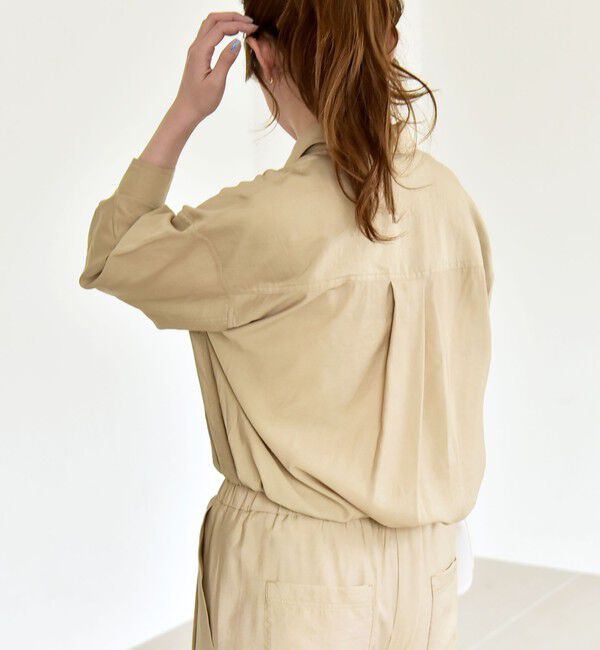 quaranciel「《予約》quaranciel:〈洗濯機可能〉ドロスト コンパクト ポケット レギュラー シャツ」|シャツ・ブラウス|