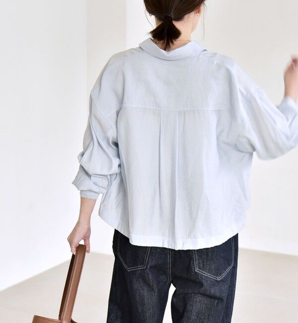 quaranciel「《予約》quaranciel:〈洗濯機可能〉ドロスト コンパクト ポケット レギュラー シャツ」|シャツ・ブラウス|