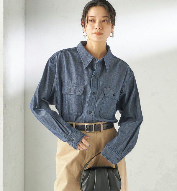 SHIPS for women「NINE CASE:〈洗濯機可能〉シャンブレー シャツ」|シャツ・ブラウス|