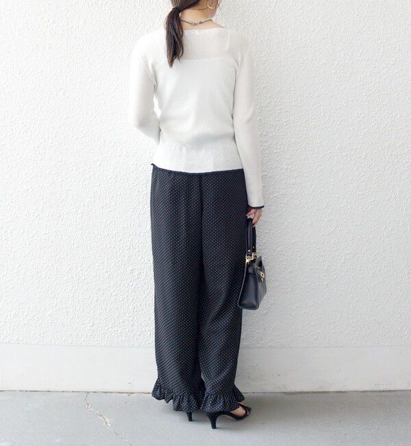 SHIPS any「《予約》SHIPS any:〈手洗い可能〉コットン ミックス 配色 リブ ニット プルオーバー」|ニット・セーター|