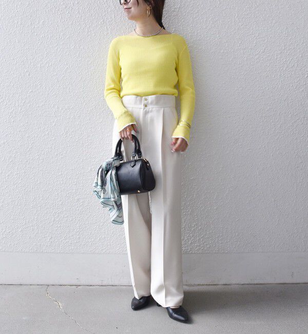 SHIPS any「《予約》SHIPS any:〈手洗い可能〉コットン ミックス 配色 リブ ニット プルオーバー」|ニット・セーター|