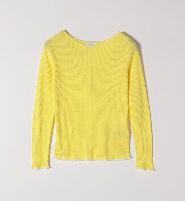 SHIPS any「《予約》SHIPS any:〈手洗い可能〉コットン ミックス 配色 リブ ニット プルオーバー」|ニット・セーター|