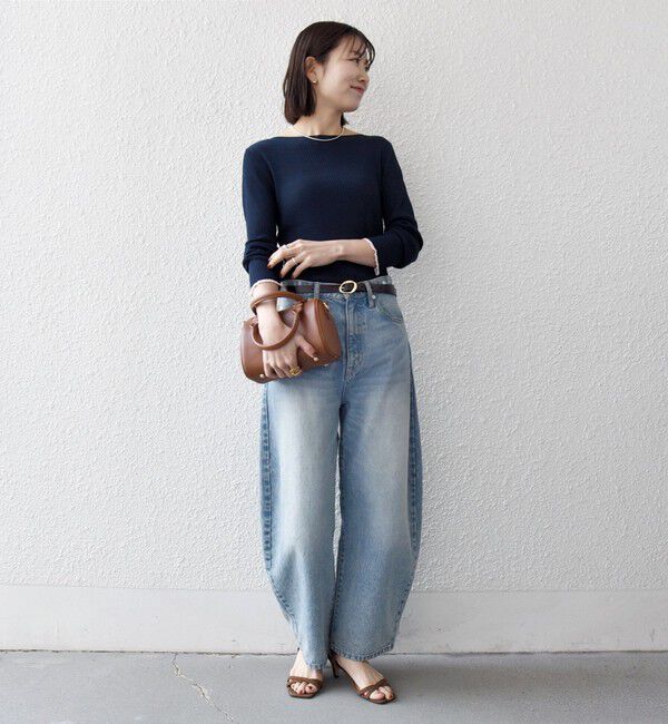 SHIPS any「《予約》SHIPS any:〈手洗い可能〉コットン ミックス 配色 リブ ニット プルオーバー」|ニット・セーター|