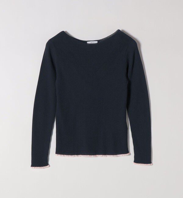 SHIPS any「《予約》SHIPS any:〈手洗い可能〉コットン ミックス 配色 リブ ニット プルオーバー」|ニット・セーター|